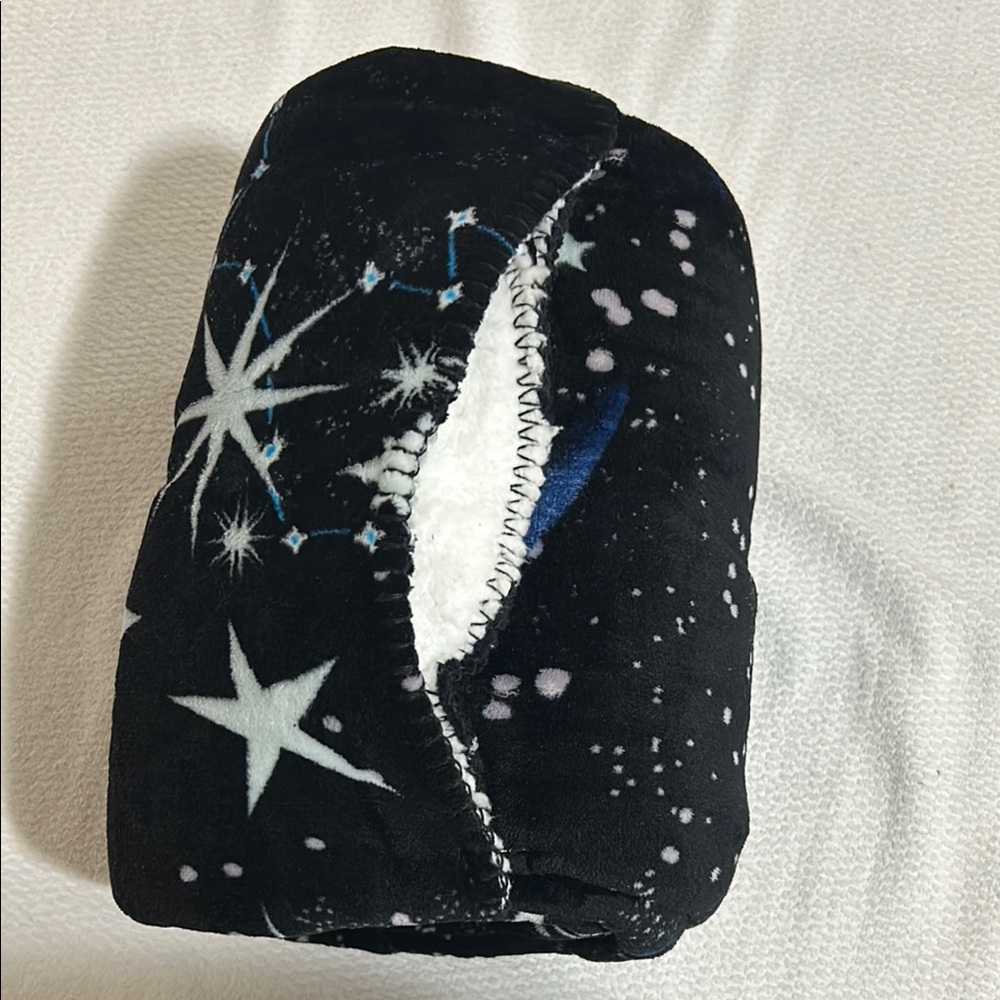 Victoria's Secret Black and White Starry Blanket